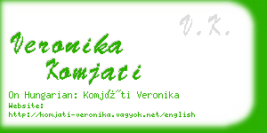 veronika komjati business card